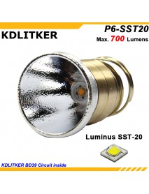 KDLITKER P6-SST20 Luminus SST-20 700 Lumens 3V - 9V P60 Drop-in (Dia. 26.5mm)