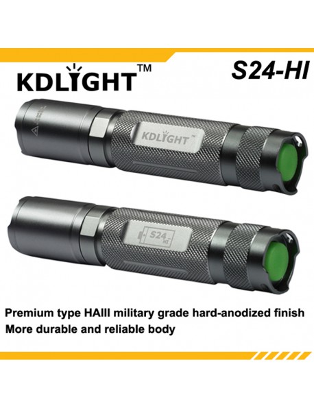 KDLITKER S24-HI Cree XP-L 1100 Lumens LED Flashlight - Silver Grey (1x18650)