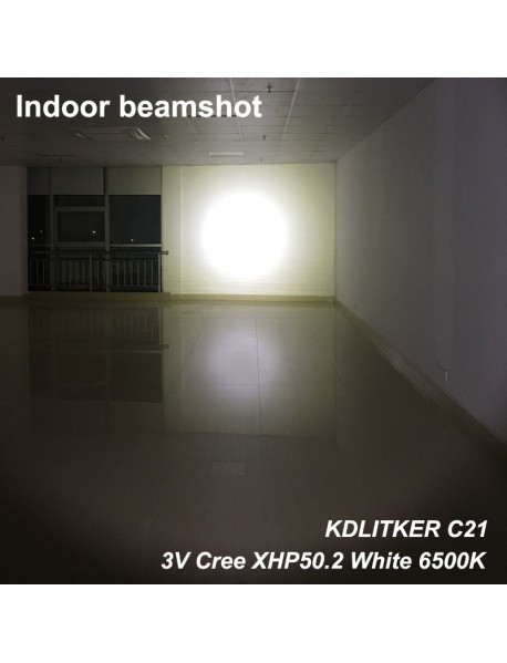 KDLITKER C21 3V Cree XHP50.2 2600 Lumens 5-Mode LED Flashlight - Black ( 1x21700 )