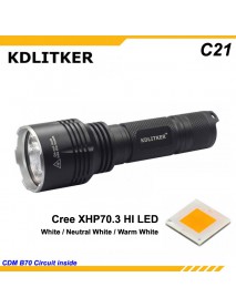 KDLITKER C21 Cree XHP70.3 HI 3600 Lumens 21700 LED Flashlight