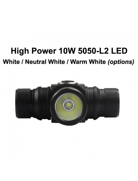 KDLITKER HL10 5050-L2 500 Lumens 3-Mode 18650 Headlamp