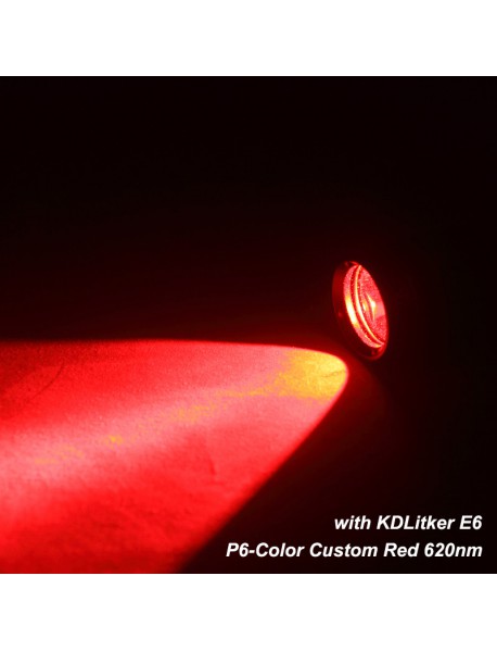 KDLITKER P6-Color 10W Custom Red 620nm 800 Lumens LED Drop-in Module (Dia. 26.5mm)