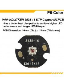 KDLITKER P6-COLOR  XP-E2 Photo Red 660nm 280 Lumens P60 Drop-in Module