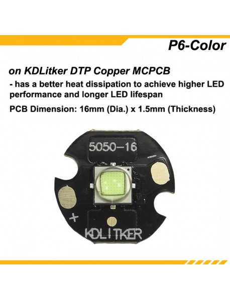 KDLITKER P6-Color Lake Blue 800 Lumens LED Drop-in Module (Dia. 26.5mm)