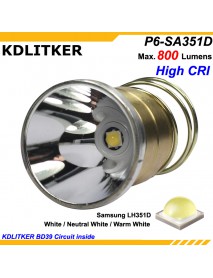 KDLITKER P6-SA351D Samsung LH351D 800 Lumens 3V - 9V P60 Drop-in (Dia. 26.5mm)