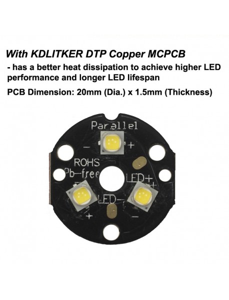 KDLITKER Triple Nichia 219BT 1000 Lumens High CRI LED Drop-in Module (Dia. 26.5mm)