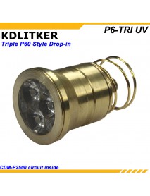 KDLITKER Triple 395nm 410nm 430nm UV LED Drop-in Module (Dia. 26.5mm)