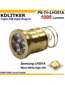 KDLITKER Triple Samsung LH351A 1000 Lumens High CRI LED Drop-in Module (Dia. 26.5mm)