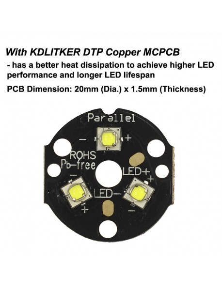 KDLITKER Triple Luminus SST-20 1000 Lumens High Power LED Drop-in Module (Dia. 26.5mm)