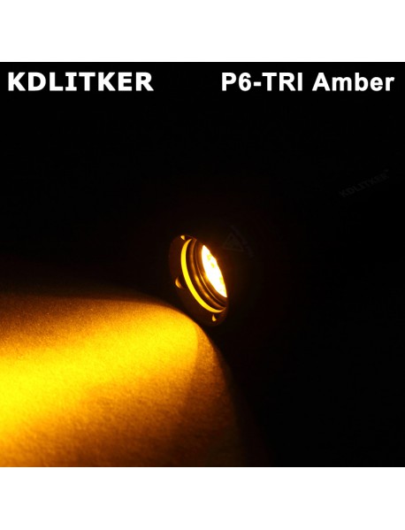 KDLITKER Triple Cree XP-E2 Amber 590nm 800 Lumens Jade Detection Light LED Drop-in Module (Dia. 26.5mm)
