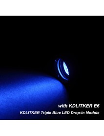 KDLITKER Triple Cree XP-E2 Blue 470nm 800 Lumens Fishing LED Drop-in Module (Dia. 26.5mm)