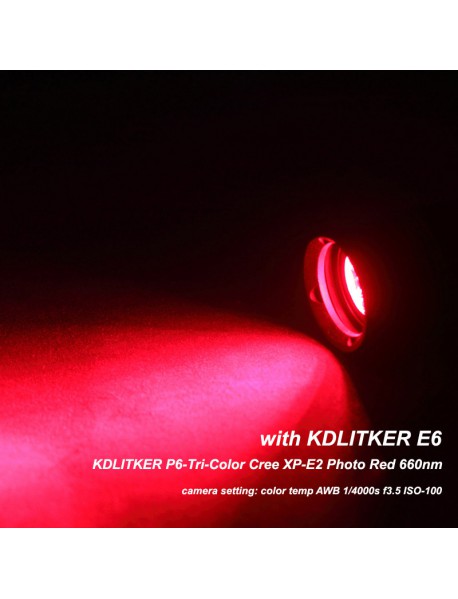 KDLITKER Triple Cree XP-E2 Photo Red 660nm 800 Lumens Hunting LED Drop-in Module (Dia. 26.5mm)