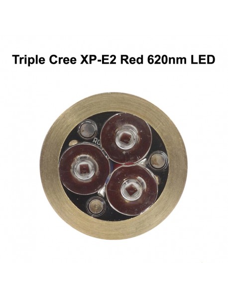 KDLITKER Triple Cree XP-E2 Red 620nm 800 Lumens Hunting LED Drop-in Module (Dia. 26.5mm)