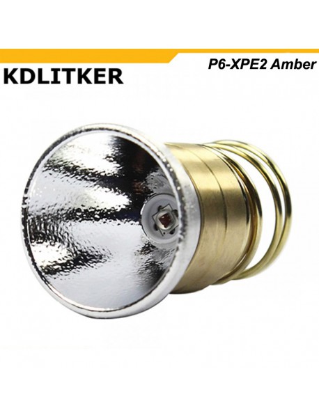 KDLITKER P6-COLOR  XP-E2 Amber 585nm 280 Lumens 3V - 9V 1-Mode OP P60 Drop-in