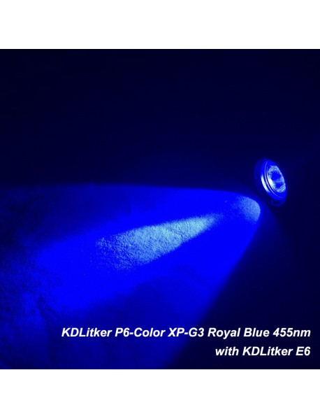 KDLITKER P6-Color XP-G3 Royal Blue 455nm 800 Lumens LED Drop-in Module (Dia. 26.5mm)
