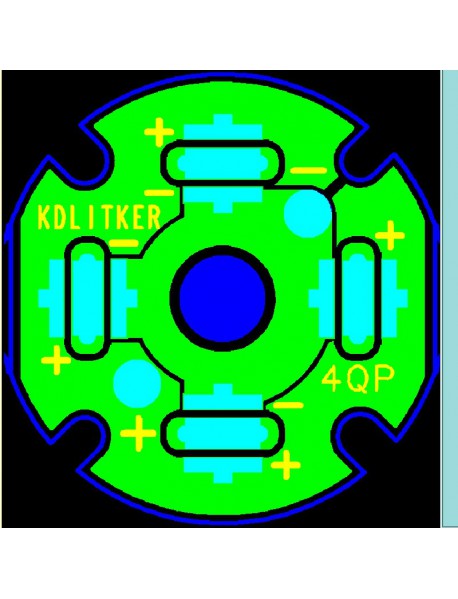 KDLITKER 4QP-20 Quad DTP Copper MCPCB for 3535 LED