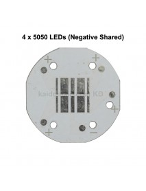 30mm (D) x 1.6mm (T) Aluminum Base Plate for 4 x 5050 LEDs (Negative Shared) (1 pc)