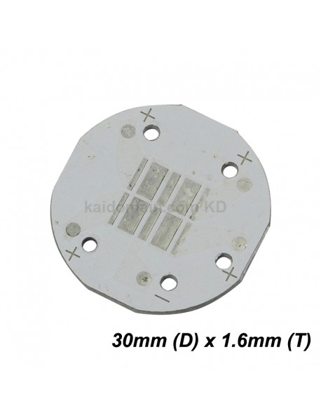 30mm (D) x 1.6mm (T) Aluminum Base Plate for 4 x 5050 LEDs (Negative Shared) (1 pc)