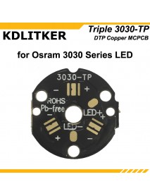KDLITKER 3030-TP Triple DTP Copper MCPCB for Osram 3030 Series LEDs (2 PCS)