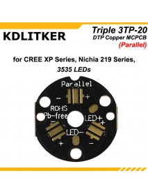 KDLITKER 3TP-20 Triple DTP Copper MCPCB for Cree XP Series / Nichia 219 Series / 3535 LEDs (2 pcs)