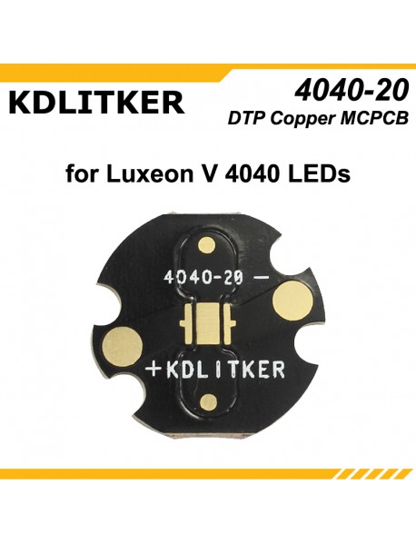 KDLITKER 4040-20 DTP Copper MCPCB for Luxeon V / 4040 LEDs ( 2 pcs )