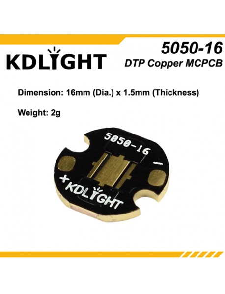 KDLITKER 5050-16 DTP Copper MCPCB for Cree XM Series / XHP50 / 5050 LEDs ( 2 pcs )