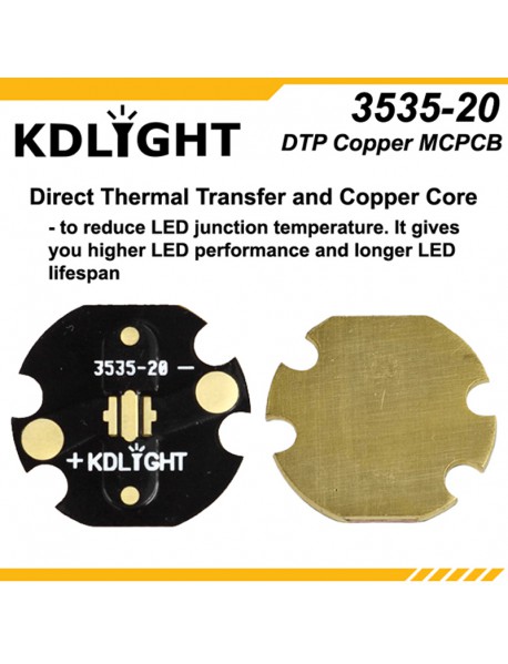KDLITKER 3535-20 DTP Copper MCPCB for Cree XP Series / Nichia 219 Series / 3535 LEDs (2 pcs)