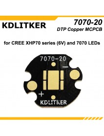 KDLITKER 7070-20 DTP Copper MCPCB for Cree XHP70 Series (6V) / 7070 LEDs ( 2 pcs )