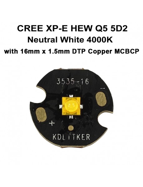 CREE XP-E HEW Q5 5D2 Neutral White 4000K High CRI80 LED Emitter (1 pc)