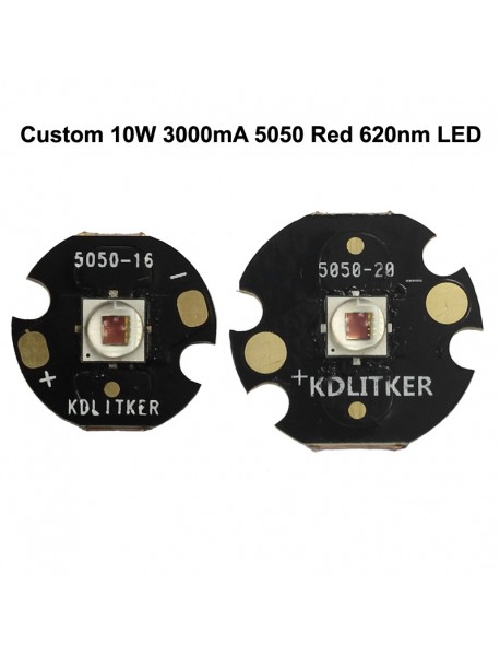 Custom 10W 3000mA 5050 Red 620nm LED (1 pc)
