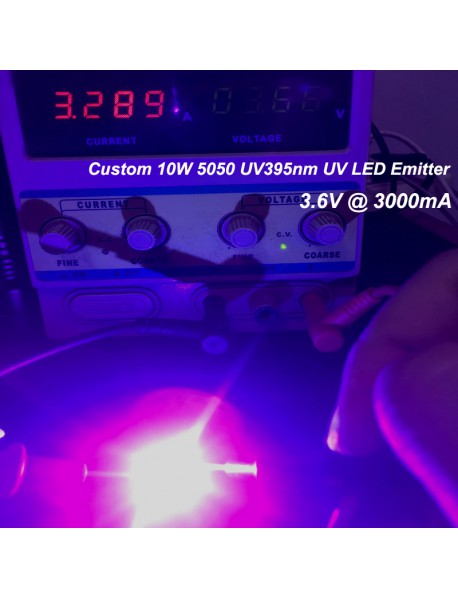 Custom 10W 5050 UV395nm Ultraviolet UV LED Emitter (1 pc)