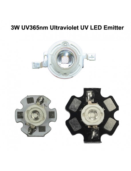 3W UV365nm Ultraviolet UV LED Emitter (1 pc)