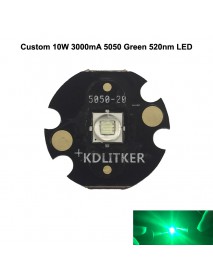 Custom 10W 3000mA 5050 Green 520nm LED (1 pc)