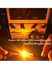Custom 10W 3000mA 5050 Amber 595nm LED (1 pc)
