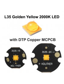 L35 3W 1000mA 140 Lumens Golden Yellow 2000K SMD 3535 LED