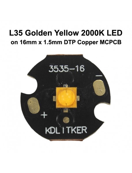 L35 3W 1000mA 140 Lumens Golden Yellow 2000K SMD 3535 LED