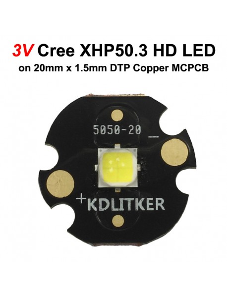 3V Cree XHP50.3 HD K2 OD White 7000K SMD 5050 LED