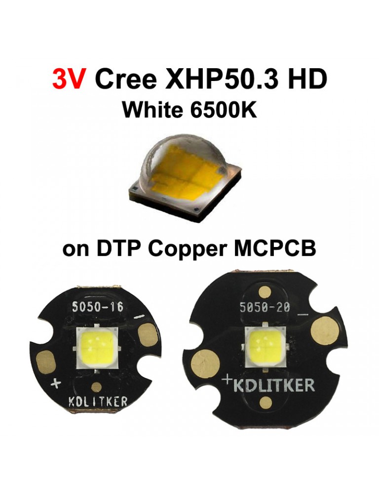 Sinds Picknicken Haalbaar 3V Cree XHP50_3 HD White 6500K LED