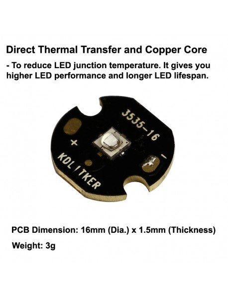 Luminus SST-10 UV 385nm Ultraviolet UV LED Emitter (1 pc)