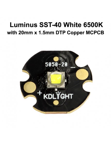 Luminus SST-40 (Voltage: VH) N5 BC White 6500K LED Emitter - 1 pc