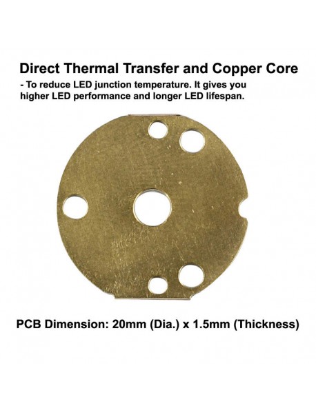 Triple 519A 5700K 5000K 4500K 4000K 3500K SMD 3535 LED on 20mm DTP Copper MCPCB Parallel