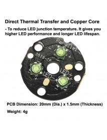 Triple C35 Lake Blue SMD 3535 LED on 20mm DTP Copper MCPCB Parallel