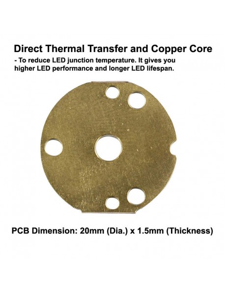 Triple Osram KB CSLNM1.14 Blue 450nm LED on 20mm DTP Copper MCPCB Parallel with Carclo 10507