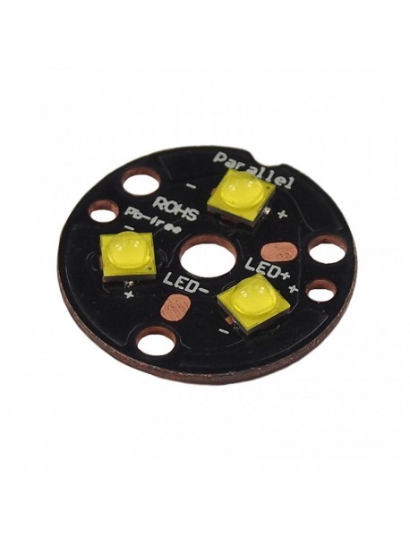  Triple XP-G3 LED Emitter with 20mm x 1.5mm DTP Copper PCB (Parallel) w/ optics