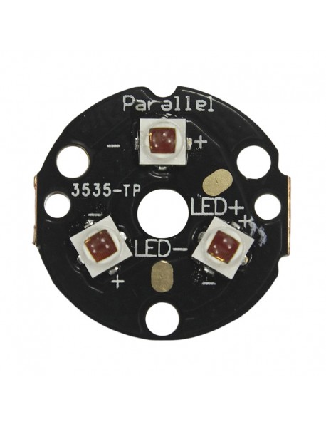 Triple Cree XP-G3 Photo Red 670nm SMD 3535 LED on 20mm DTP Copper MCPCB Parallel