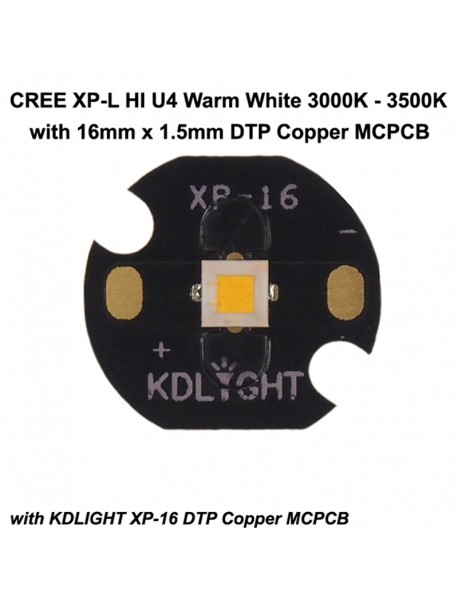 Cree XP-L HI U4 7A2 Warm White 3000K-3500K LED Emitter (1 pc)