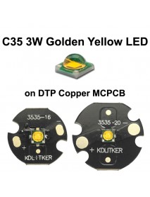 C35 3W 1A Golden Yellow 1800K SMD 3535 LED