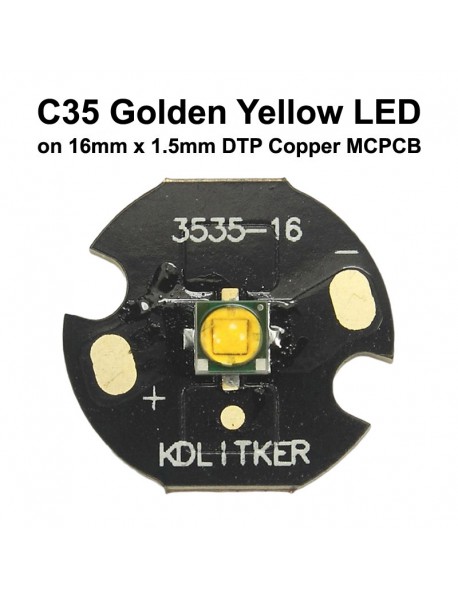 C35 3W 1A Golden Yellow 1800K SMD 3535 LED