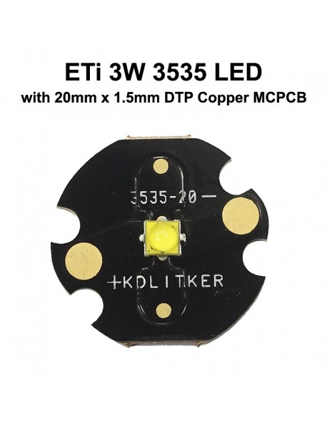ETi 3W 3V-3.6V 1000mA 260 Lumens 3535 LED (1 PC)