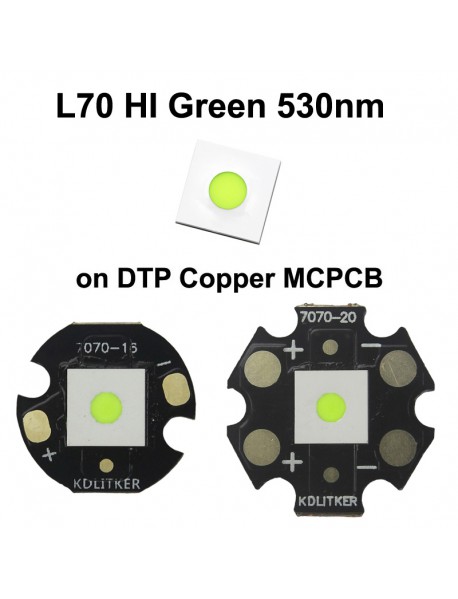 L70 HI Green 530nm 30W 8A 2200 Lumens SMD 7070 LED